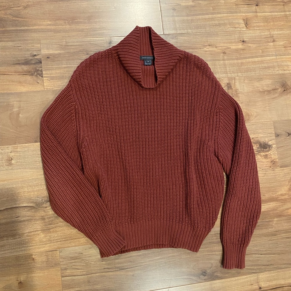 french connection chunky knit turtleneck sweater S